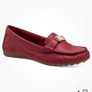 Giani Bernini Womens Dailyn Memory Leather Loafer Red size 6 Worn Once